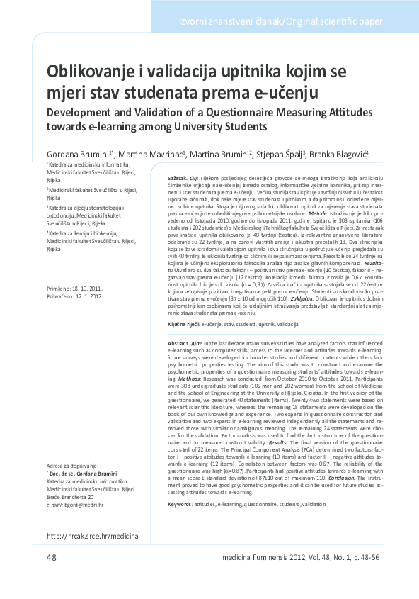 (PDF) Development and Validation of a Questionnaire Measuring Attitudes ...