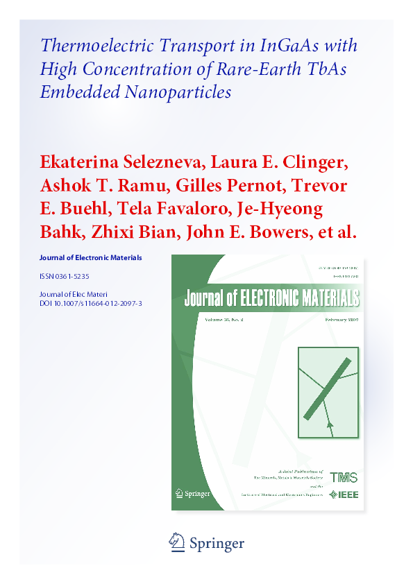 (PDF) Thermoelectric Transport in InGaAs with High Concentration of ...