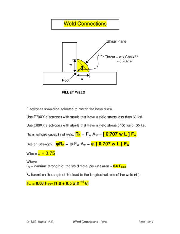 (PDF) Fillet Weld mramico pkd Academia.edu