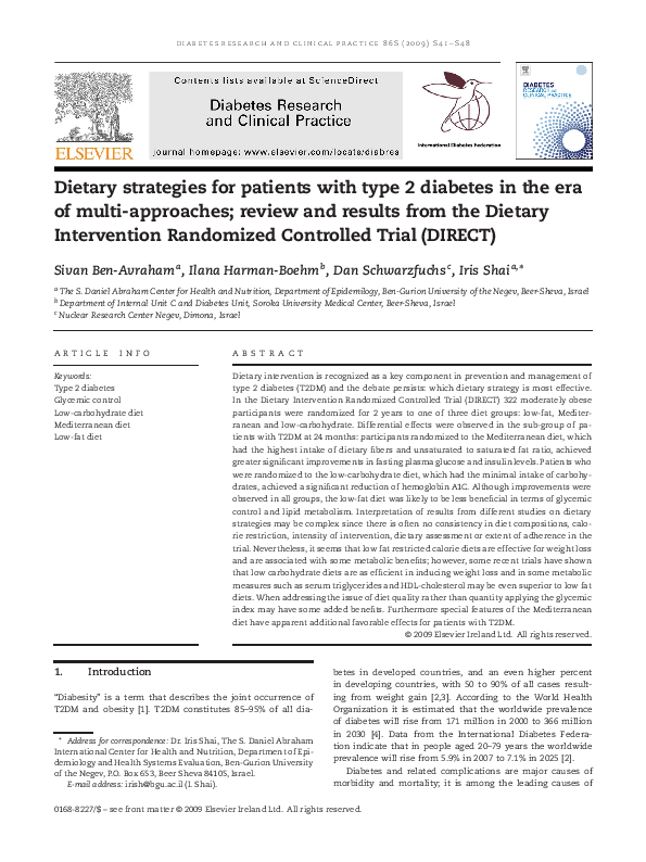 (PDF) Dietary strategies for patients with type 2 diabetes in the era ...