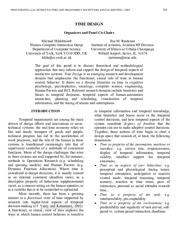 (PDF) Time design