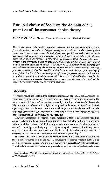 Rational consumer example image