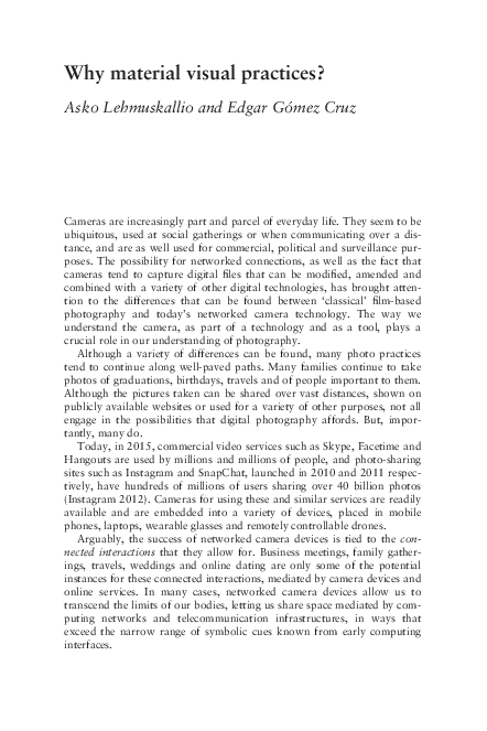 (PDF) Why material visual practices?