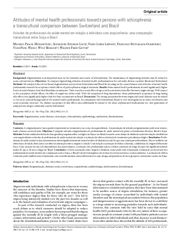 (PDF) Attitudes of mental health professionals towards persons with ...