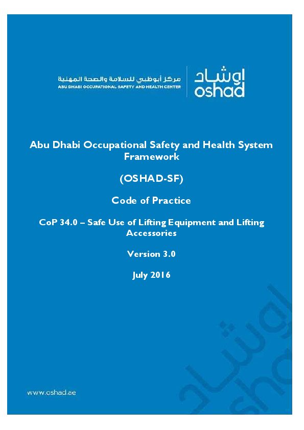 (PDF) Abu Dhabi Occupational Safety and Health System Framework (OSHAD