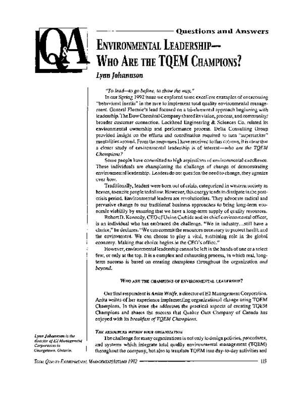 Environmental champion essay picture