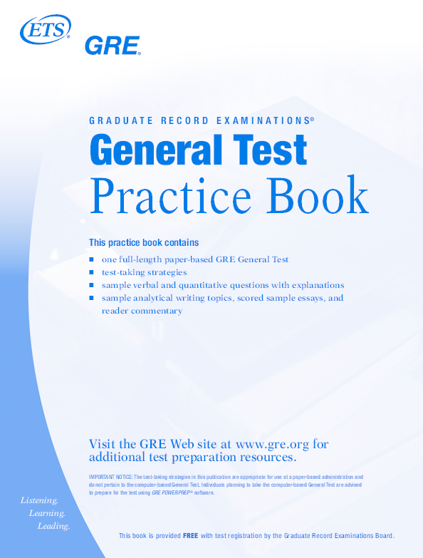 (PDF) GRE Practice General Test