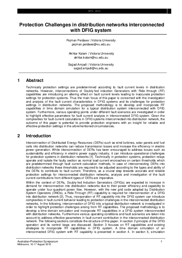 (PDF) Protection Challenges in distribution networks interconnected ...
