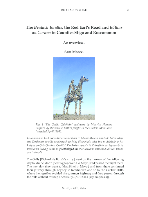 (PDF) Moore, S. 2015. The Bealach Buidhe, the Red Earl’s Road and
