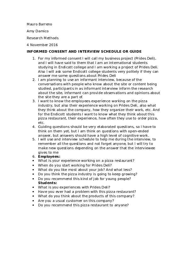 (DOC) Informed Consent and Interview Schedule or Guide