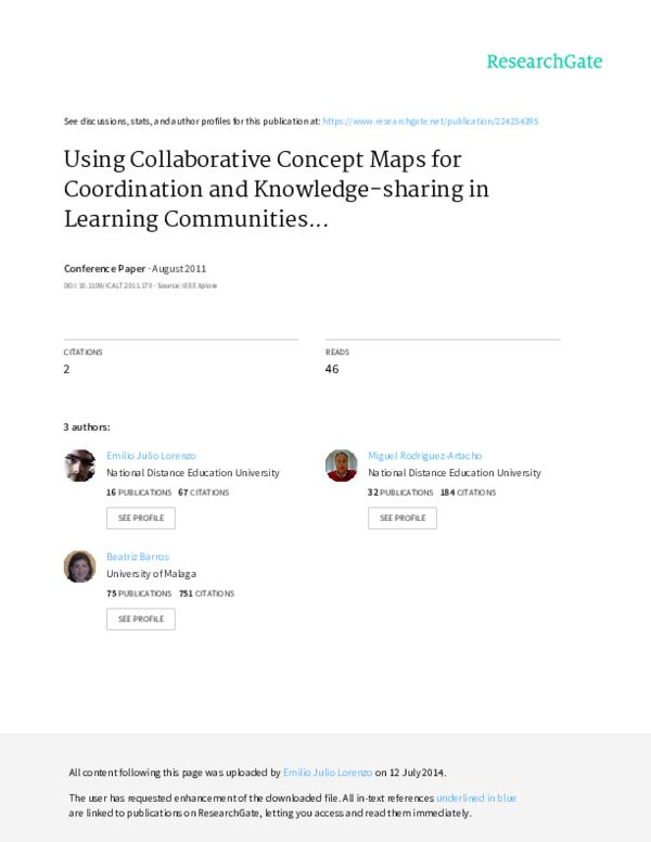 (PDF) Using Collaborative Concept Maps for Coordination and Knowledge ...