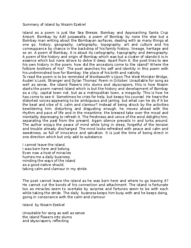 Nissim ezekiel as a poet pdf picture