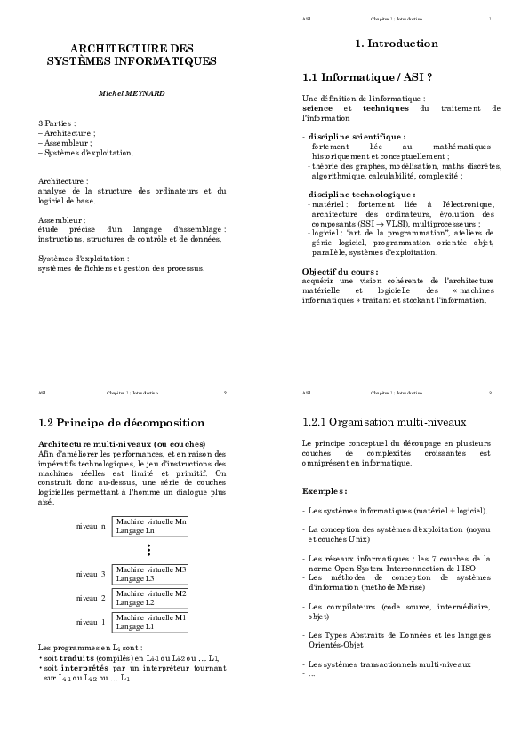 (PDF) ARCHITECTURE DES SYSTÈMES INFORMATIQUES