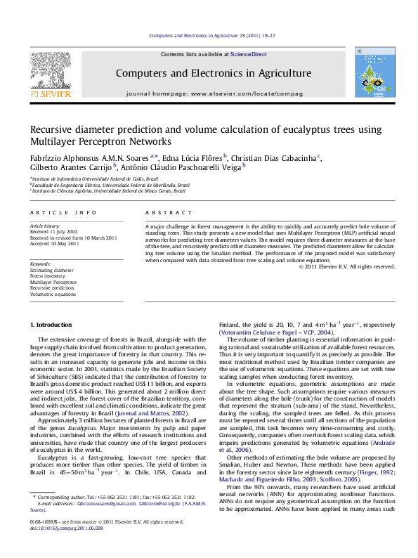 (PDF) Recursive diameter prediction and volume calculation of ...