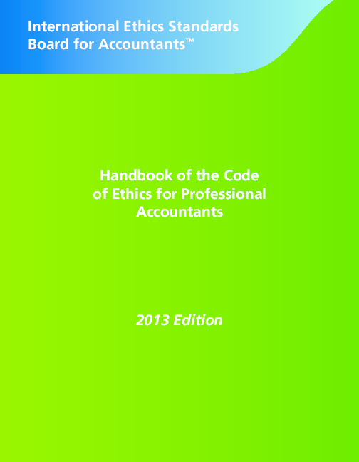 (PDF) International Ethics Standards Board for Accountants ™ Handbook