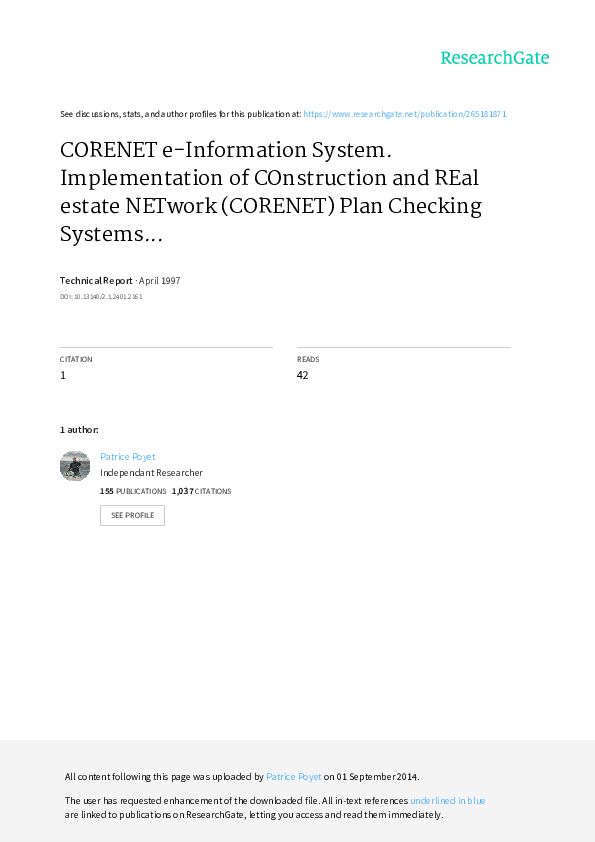 (PDF) eInformation System. Implementation of COnstruction and