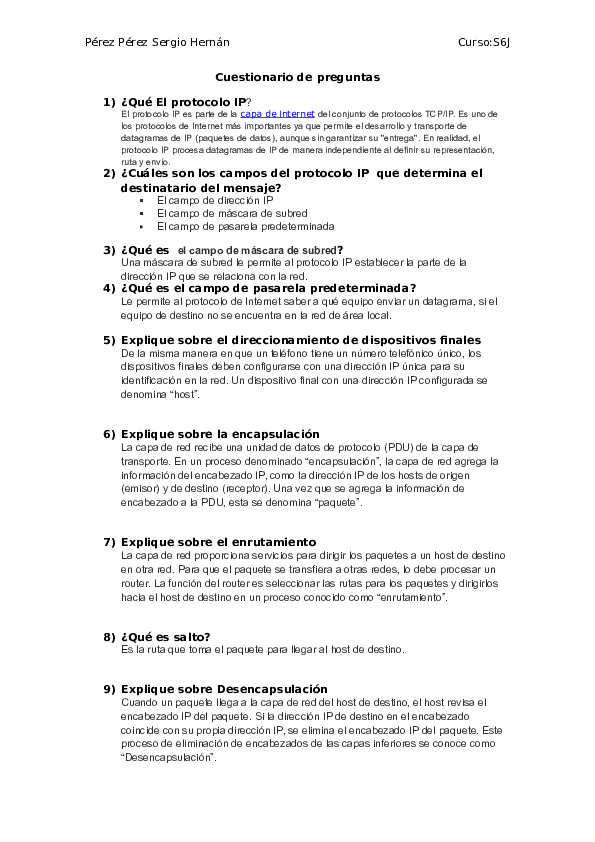 (DOC) Cuestionario de preguntas 1. ¿Qué El protocolo IP Sergio Perez Academia.edu