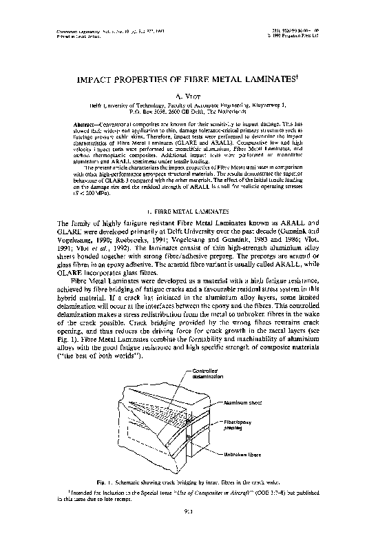 (PDF) Impact properties of fibre metal laminates