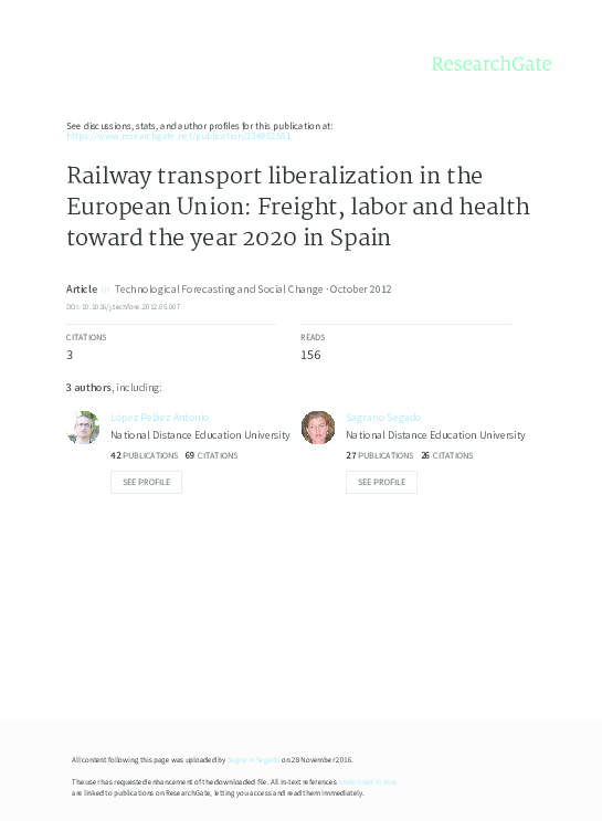 (PDF) Railway transport liberalization in the European Union: Freight ...