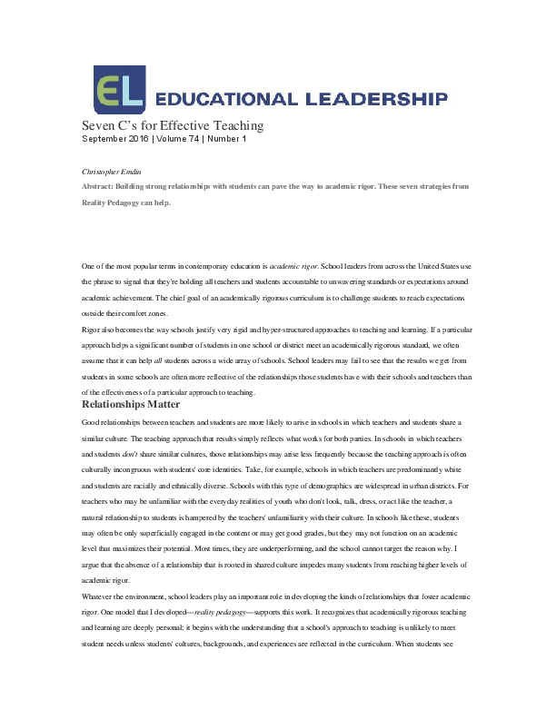 (DOC) Seven C’s for Effective Teaching