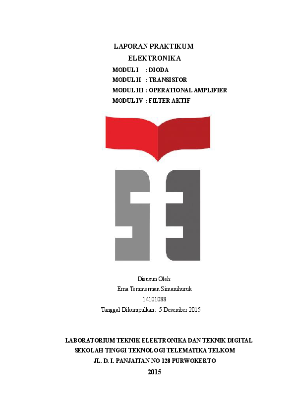 Pdf Laporan Praktikum Elektronika Elka Erna Temmerman Simanihuruk Academia Edu
