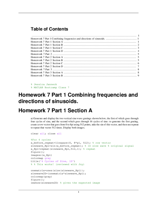(PDF) MATLAB Bootcamp HW 7 (UCSF MSBI Program 2016) Jessica S Janneck