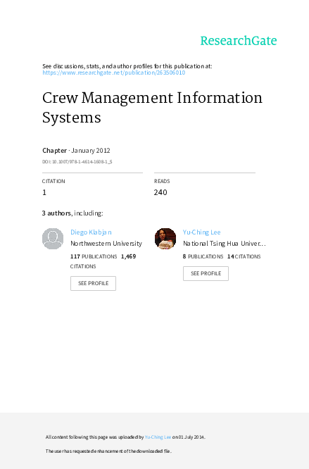 (PDF) Crew Management Information Systems
