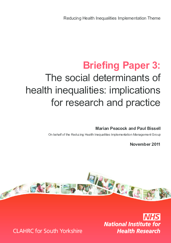 (PDF) Social determinants of health inequalities