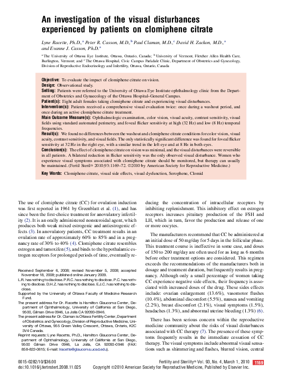cost of clomiphene in ontario