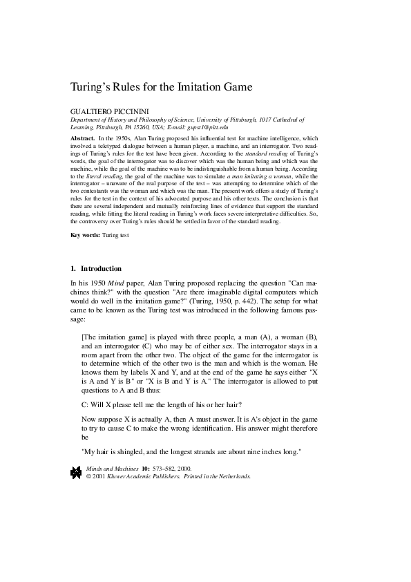 Imitation game essay picture