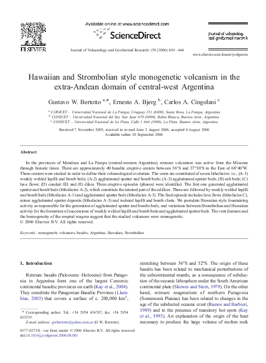 (PDF) Hawaiian and Strombolian style monogenetic volcanism in the extra ...