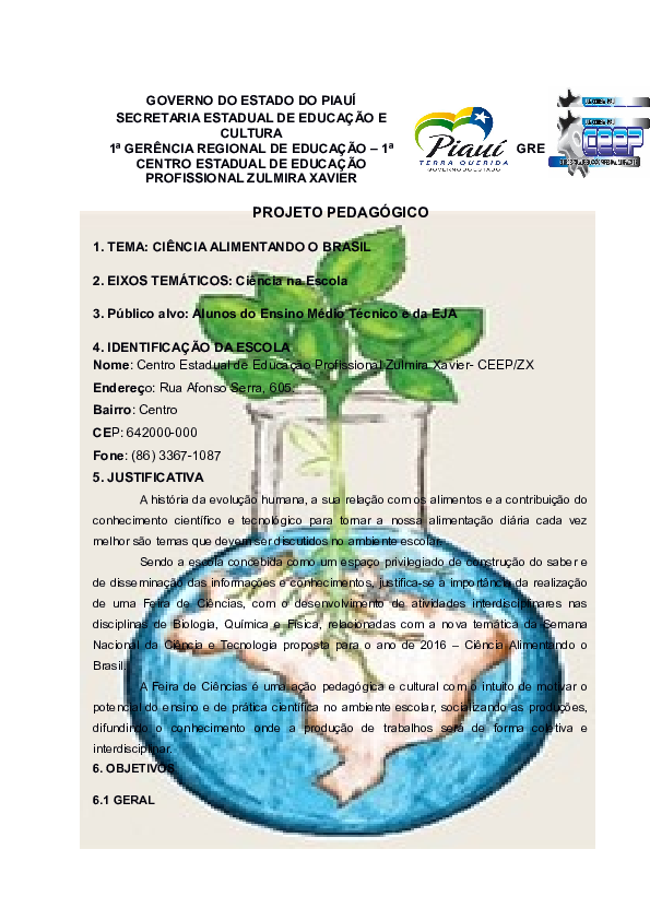 (DOC) PROJETO FEIRA DE CIÊNCIAS (1)