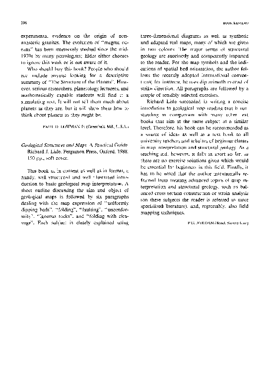 (PDF) Geological structures and maps: A practical guide