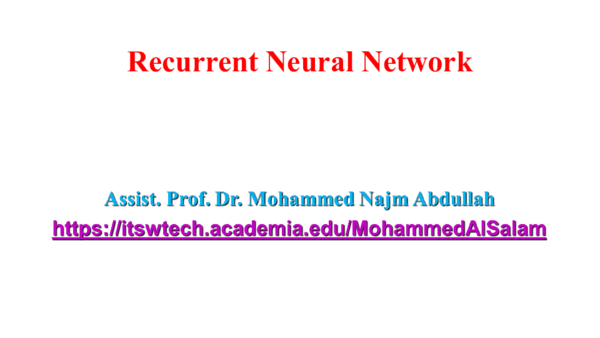 (PPT) Recurrent Neural Network