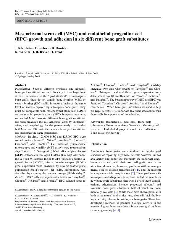 (PDF) Mesenchymal stem cell (MSC) and endothelial progenitor cell (EPC ...