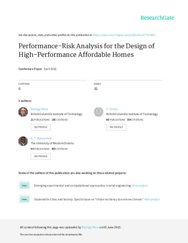 (PDF) Performance-Risk Analysis for the Design of High-Performance ...