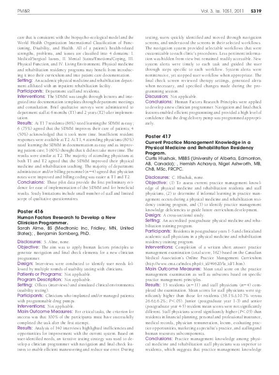 (PDF) Poster 416 Human Factors Research to Develop a New Clinician ...