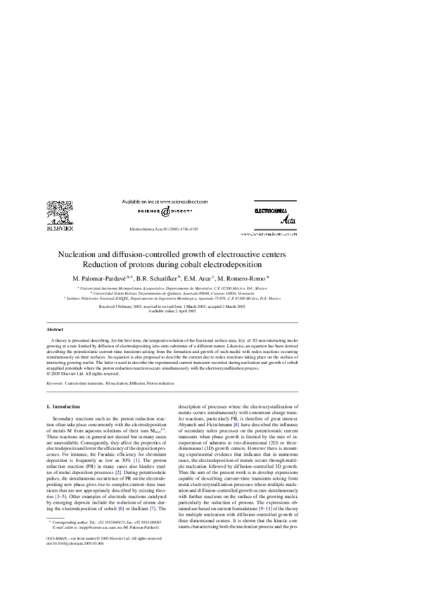  pdf nucleation and diffusion controlled growth of electroactive centers