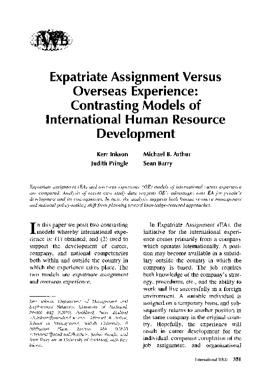 Expatriate assignment definition image