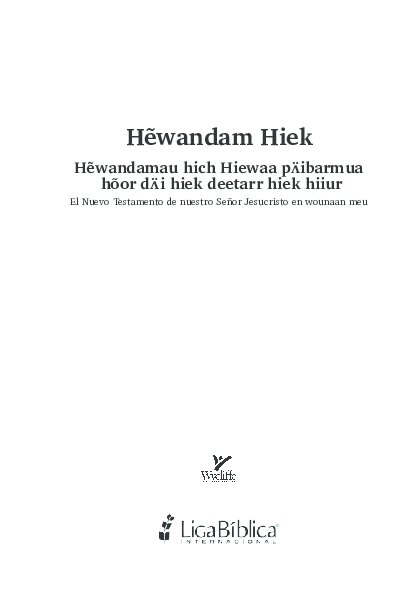 (PDF) Hẽwandam Hiek Hẽwandamau hich Hiewaa pʌ̈ ibarmua hõor dʌ̈ i hiek ...