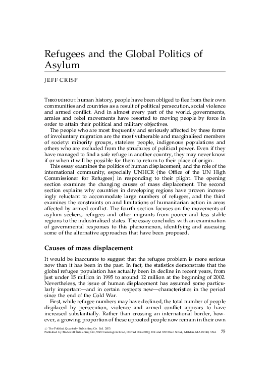 Political asylum examples image