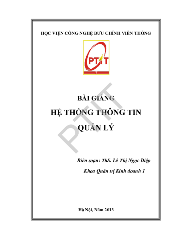 First page of “BG He thong thong tin quan ly”