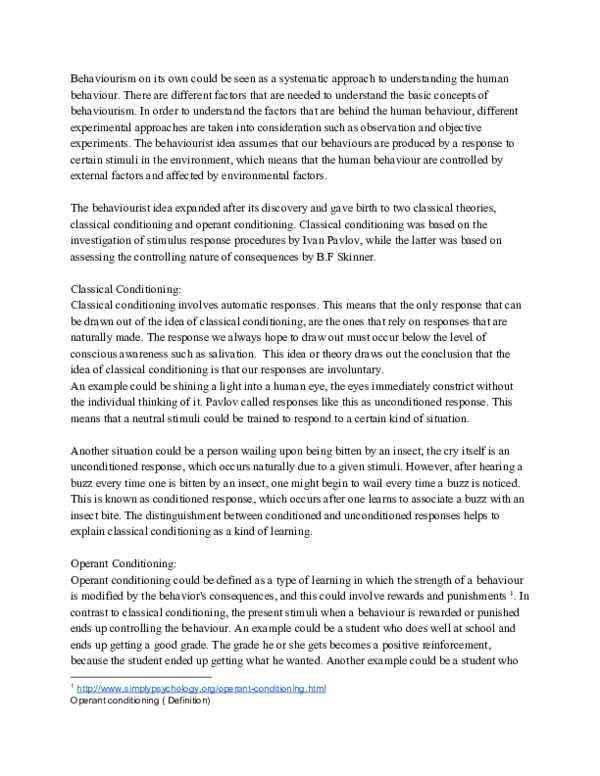 (PDF) Behaviorism