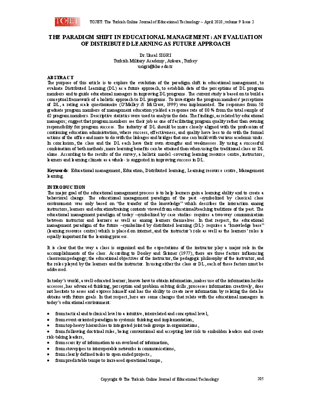 Paradigm shift in education due to ict picture