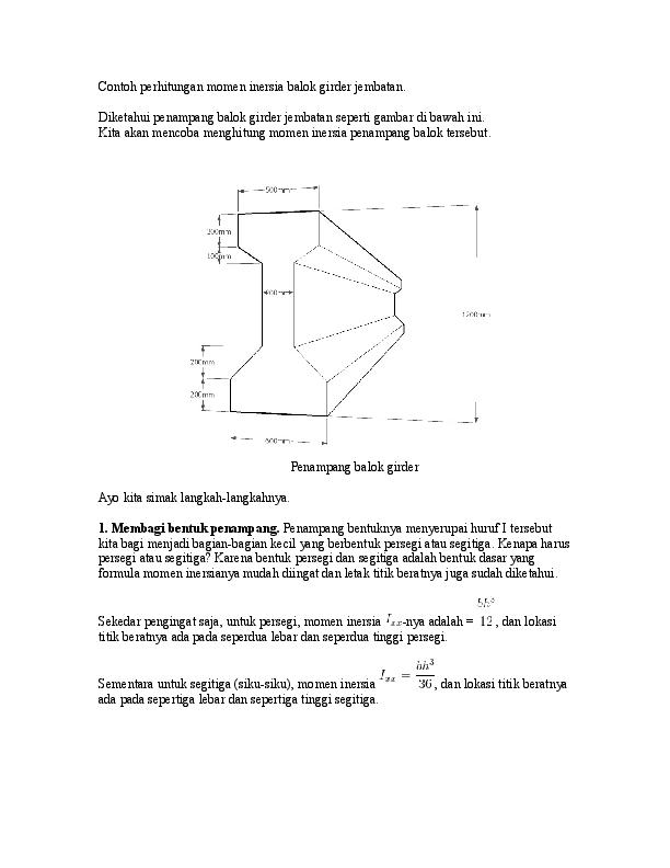 (DOC) Dokumen.tips contoh perhitungan momen inersia balok girder jembatan
