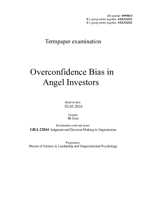 Overconfidence psychology example image