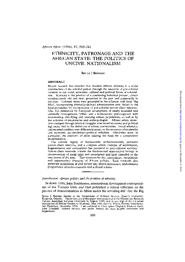 Patronage example image