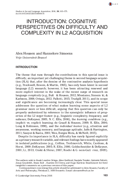 (PDF) Difficulty and Complexity of Language Features and Second ...