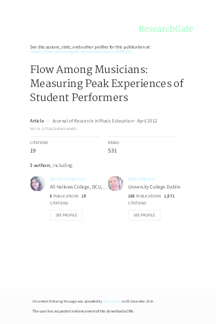 Peak experiences essay image