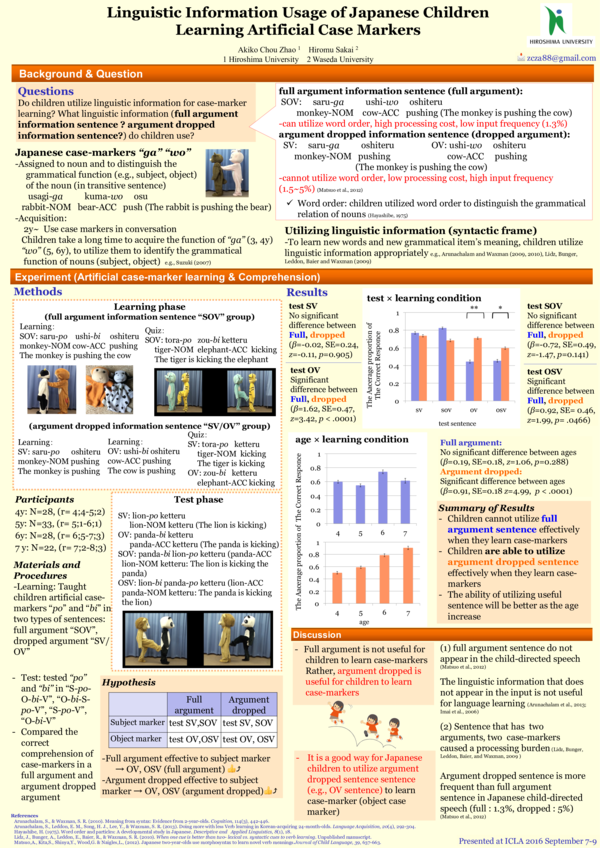 (PDF) Linguistic Information Usage of Japanese Children Learning